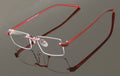 lightweight rimless rectangle reading glasses with anti blue clear lens Reader