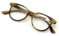 Classic Round Reading Glasses P3 Keyhole - Marble Fashion Readers - Unisex Clear