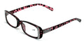 Women Rectangular Faux Rhinestones Reading Glasses - Leopard Clear Lens Readers