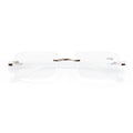 Rimless Rectangular Lightweight Clear Lens Reading Glasses with Storage Case