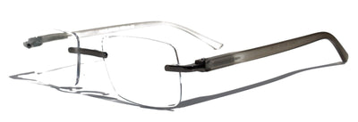 3 Pairs Men Women Rimless Lightweight Reading Glasses with Case - Spring Hinge