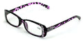 Women Rectangular Faux Rhinestones Reading Glasses - Leopard Clear Lens Readers