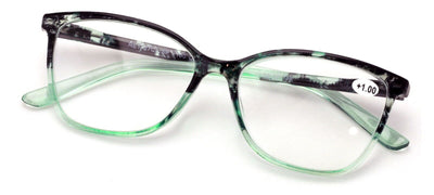 Women Fashion Reading Glasses - Stylish 2 Tone Clear Lens Reader