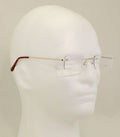 3 Pairs Slim Rimless lightweight metal anti blue blocking UV reading glasses