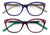 2 Pairs Women Optical Frame Translucent Fashion Reading Glasses Reader ZT105