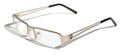 Men Khan Rectangular Half Rimless Metal Reader Reading Glasses Sophisticate look