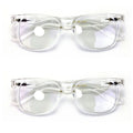 2 Pairs of Transparent Frame Bifocal Reading Glasses - Retro Bi-Focal Reader