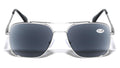 Square Metal Outdoor Sunglasses Reader - UV Protection Tinted Reading Glasses