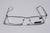 Pablo Zanetti Metal reading glasses slim rectangle Silver White +1.25 to +300