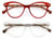 2 Pairs Women 2 Tone Oval Tortoise Temple Optical Frame Fashion Reading Glasses ZT102