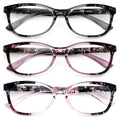 3 Pairs Women Comfortable Lightweight Reading - Glasses Mosaic Art Readers 7016