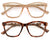 2 Pairs Women Large Translucent Optical Frame Reading Glasses Reader ZT104