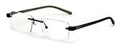 lightweight rimless rectangle reading glasses with anti blue clear lens Reader