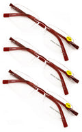 3 Pairs Lightweight Men Women Rimless Comfortable Reading Glasses - Spring Hinge