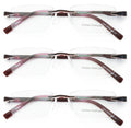 3 Pairs Lightweight Men Women Rimless Comfortable Reading Glasses - Spring Hinge