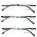 3 Pairs Lightweight Men Women Rimless Comfortable Reading Glasses - Spring Hinge