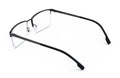 Men Premium Optical Frame Large Head Reading Glasses Half Rim Metal 145MM DRM03