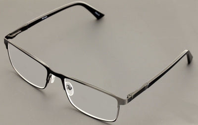 Men Premium Optical Frame Wide Large Head Reading Glasses Rectangular Metal 144M