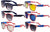 6 Pairs Of USA American Flag Print Sunglasses - Patriotic - Sun Protection