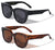 2 Pairs Women Round Polarized Fit Over Fitover Sunglasses Anti-Glare UV