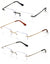 3 Pairs Slim Rimless lightweight metal anti blue blocking UV reading glasses