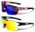 2 Pairs Men USA Patriotic Flag Sport One Piece Len Sunglasses Mirror - UV400