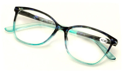 Women Fashion Reading Glasses - Stylish 2 Tone Clear Lens Reader - Vision World