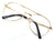 Clear lens classic tear drop metal glasses - medium spring hinge gold gunmetal