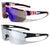 2 Pairs Men USA Patriotic Flag Sport One Piece Len Sunglasses Mirror - UV400