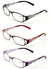 3 Pairs Women Rectangular Floral Readers - Fashion Reading Glasses Flower Bulk - Vision World