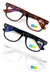 3 Pairs Classic Anti Blue UV Ray Reading Glasses Spring Hinge Readers Computer - Vision World